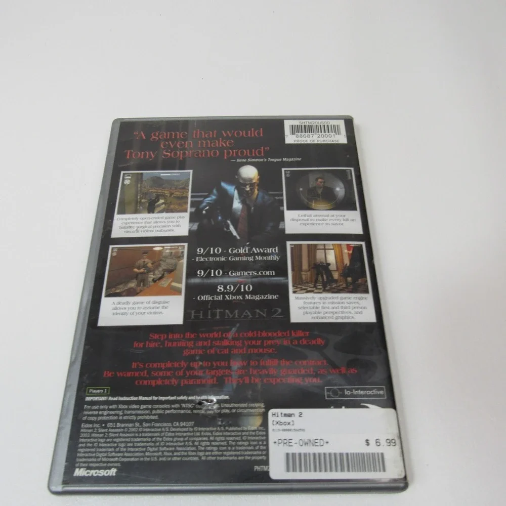 Hitman 2:‎ Silent Assassin (Microsoft Xbox, 2002)